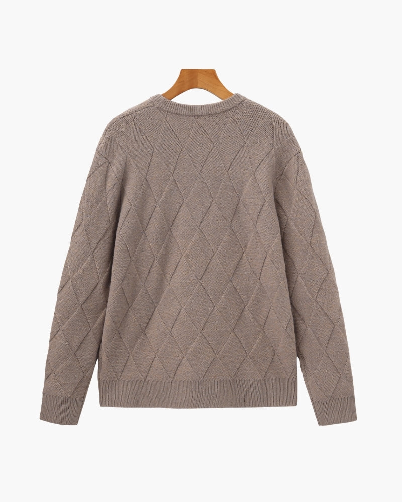 Pacifico - Diamond Knit Crewneck Sweater by Ares Milano