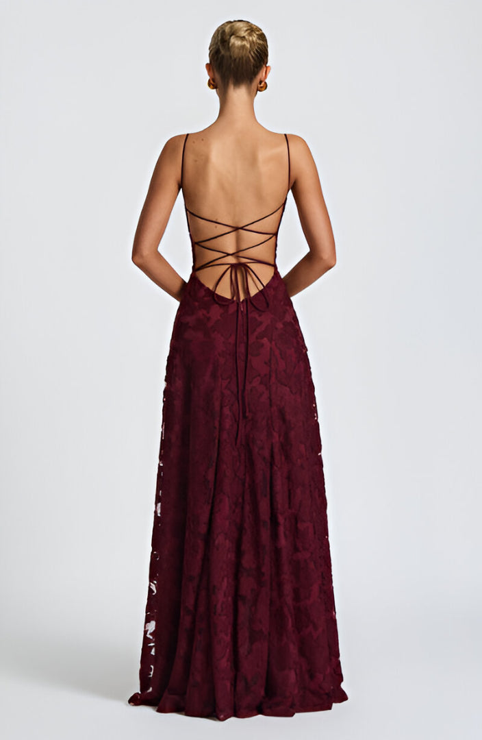 Rosina - Blush Embossed Maxi Dress by Ares Milano