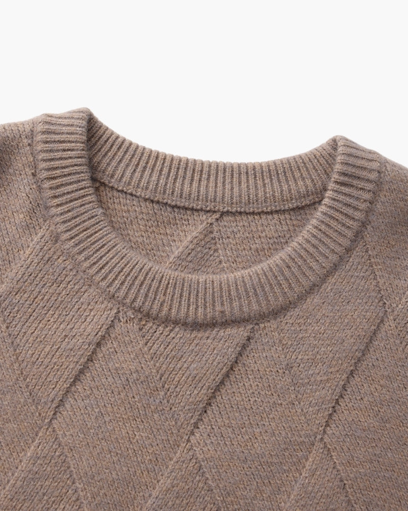 Pacifico - Diamond Knit Crewneck Sweater by Ares Milano
