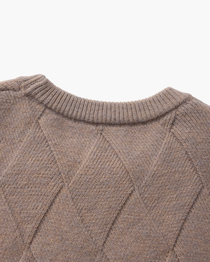 Pacifico - Diamond Knit Crewneck Sweater by Ares Milano
