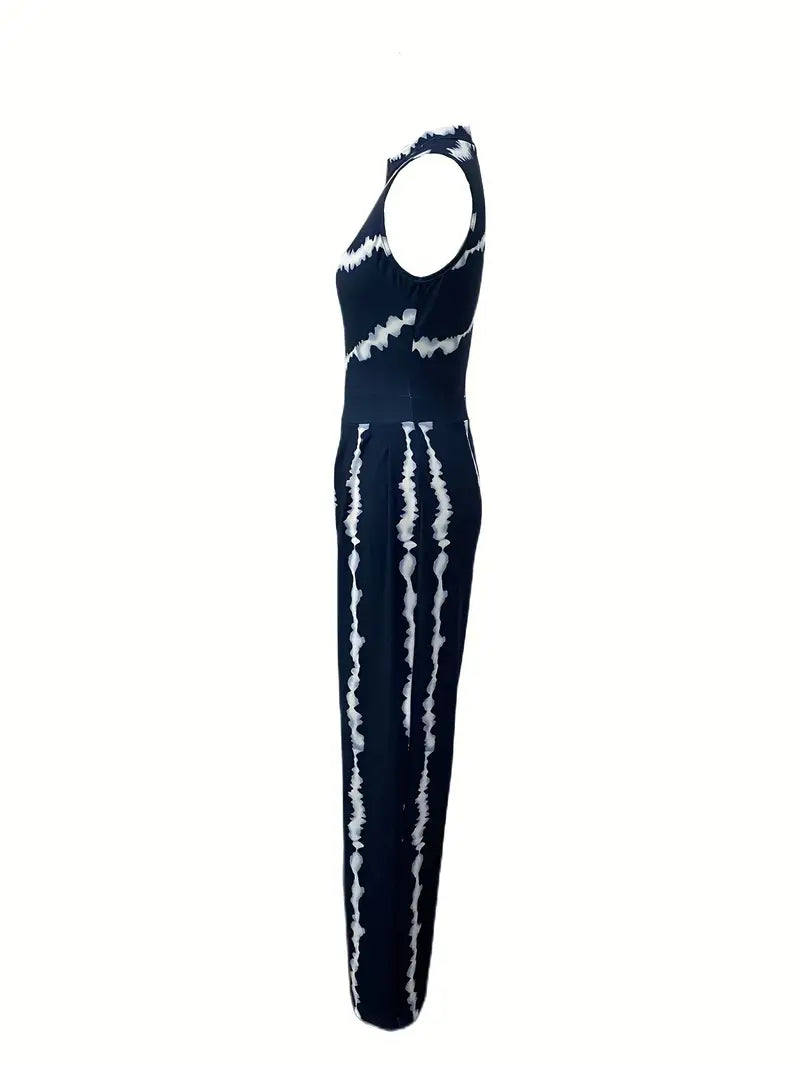 Berenice - High Neck Wide Leg Jumpsuit by Ares Milano