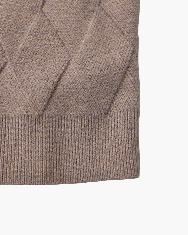 Pacifico - Diamond Knit Crewneck Sweater by Ares Milano