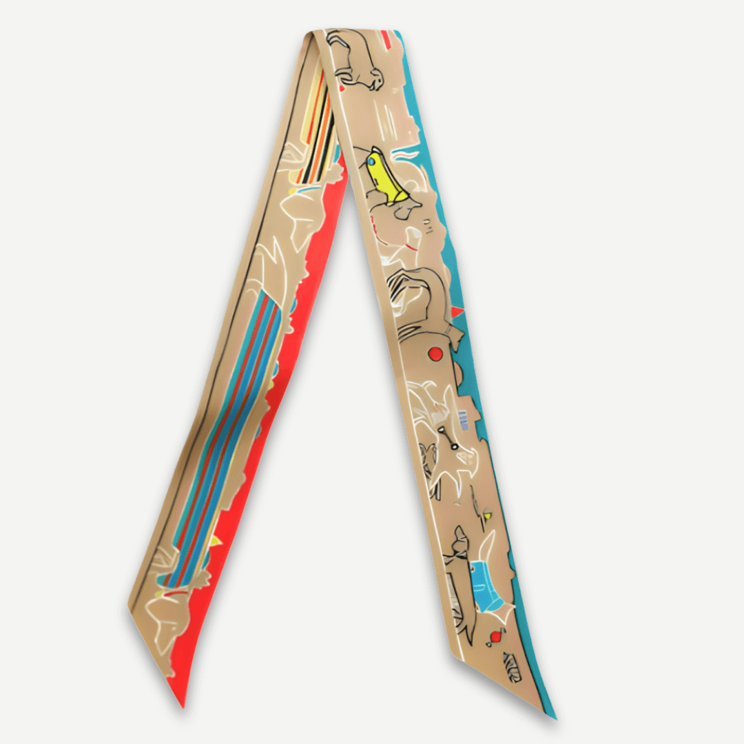 Geronimo - Silk Twilly Scarf by Ares Milano