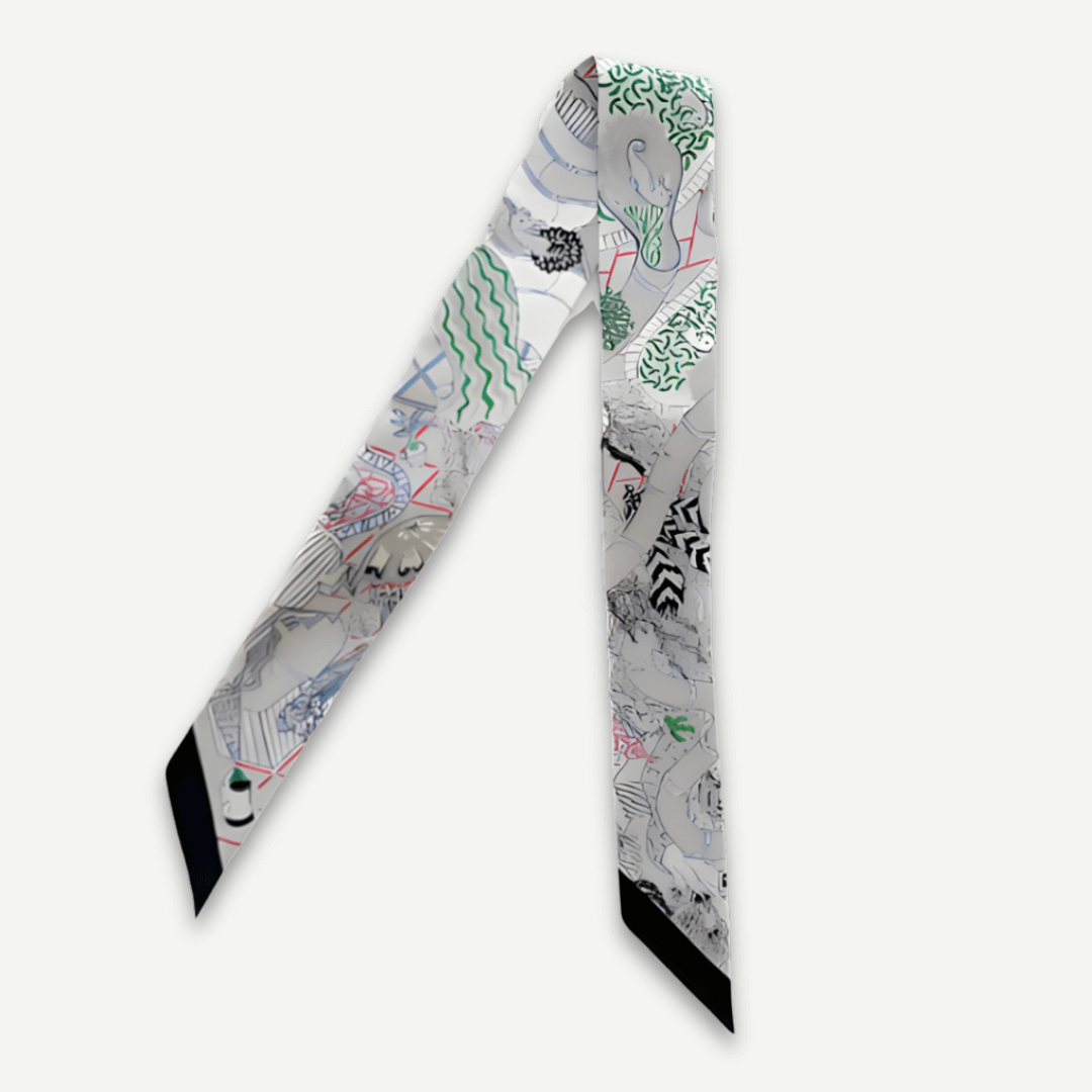 Geronimo - Silk Twilly Scarf by Ares Milano