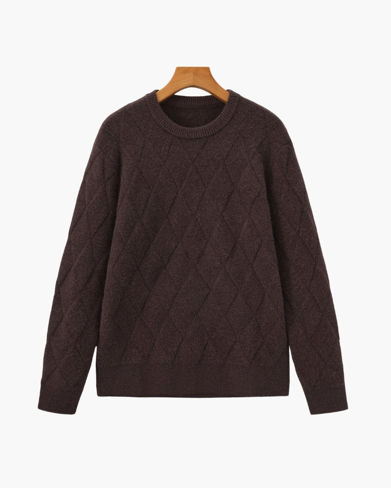 Pacifico - Diamond Knit Crewneck Sweater by Ares Milano