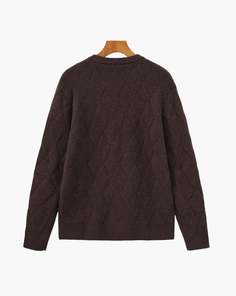Pacifico - Diamond Knit Crewneck Sweater by Ares Milano