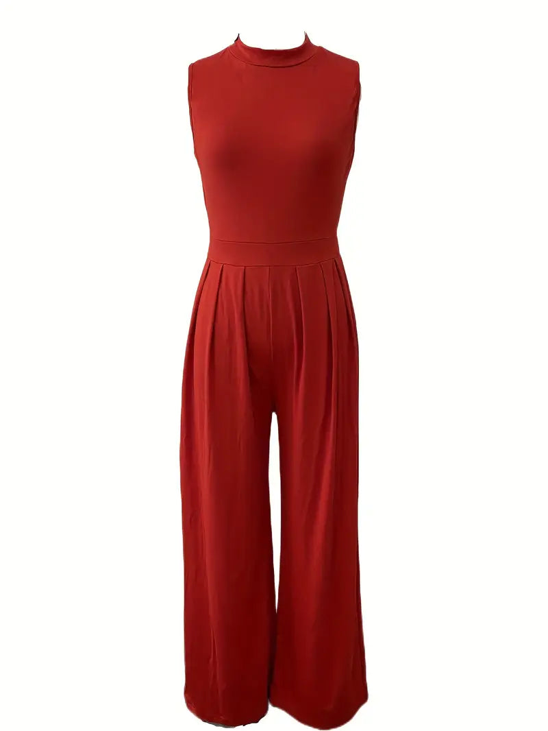 Berenice - High Neck Wide Leg Jumpsuit by Ares Milano