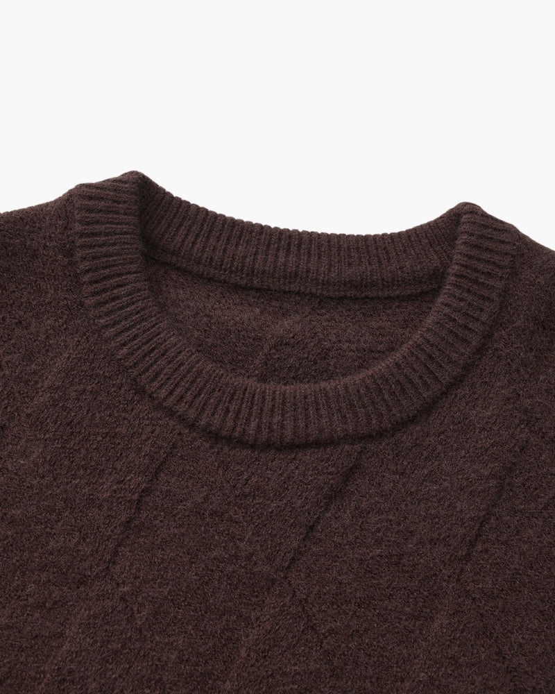 Pacifico - Diamond Knit Crewneck Sweater by Ares Milano