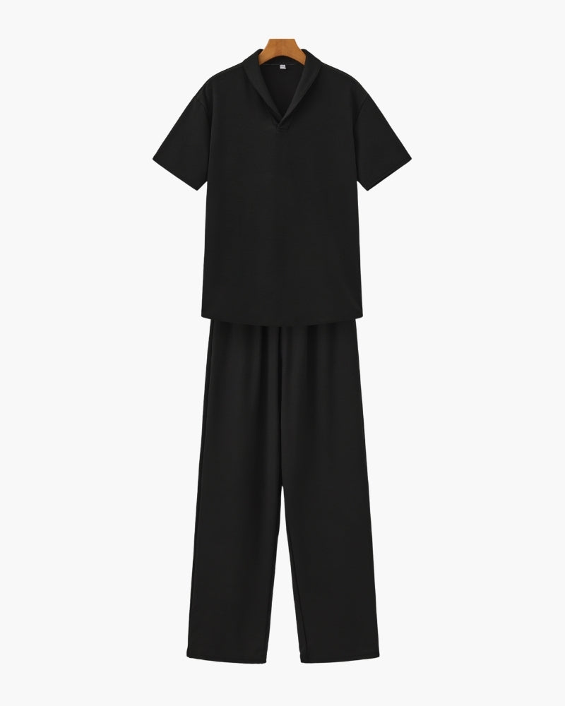 Augustin - Cotton Polo Pants Set by Ares Milano