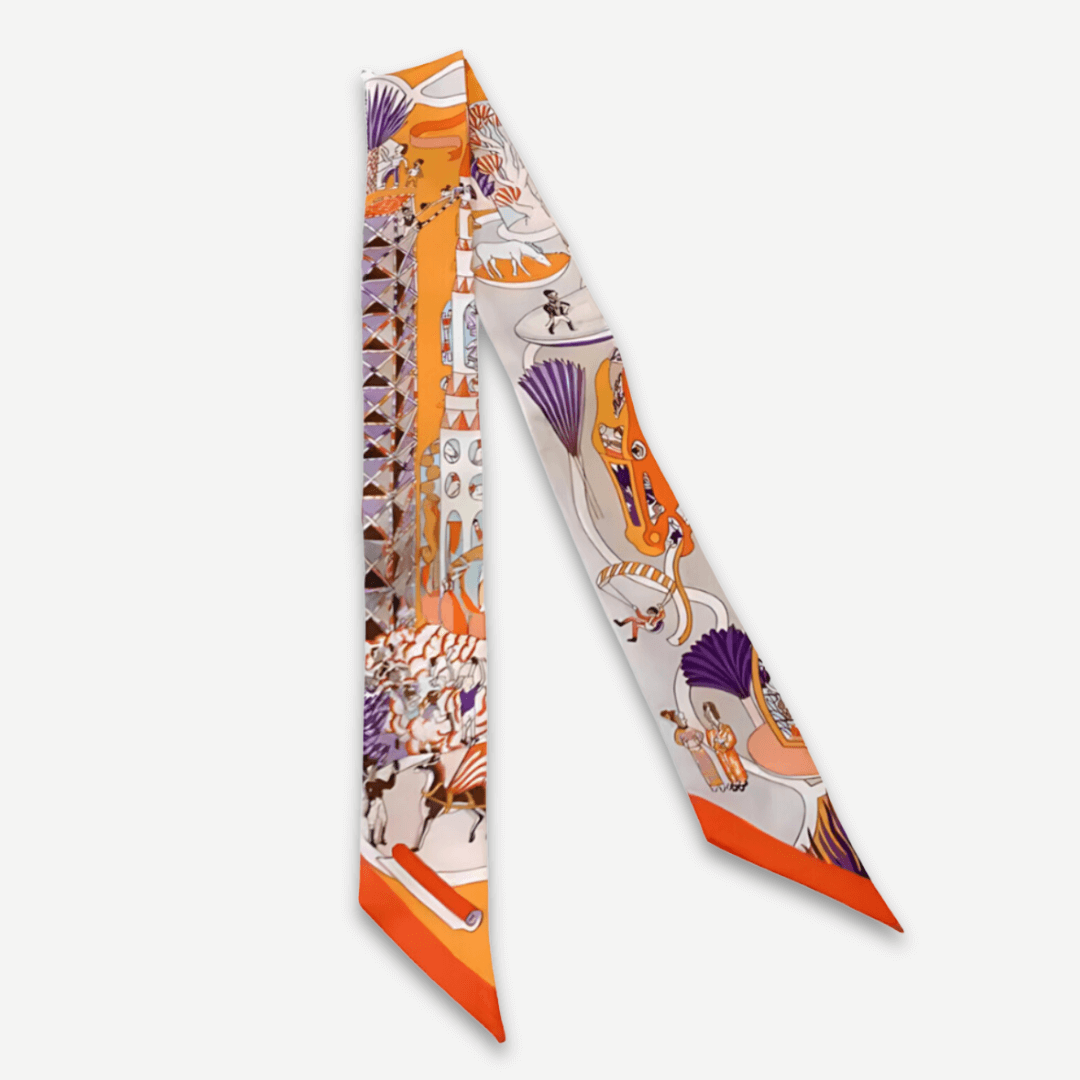Geronimo - Silk Twilly Scarf by Ares Milano