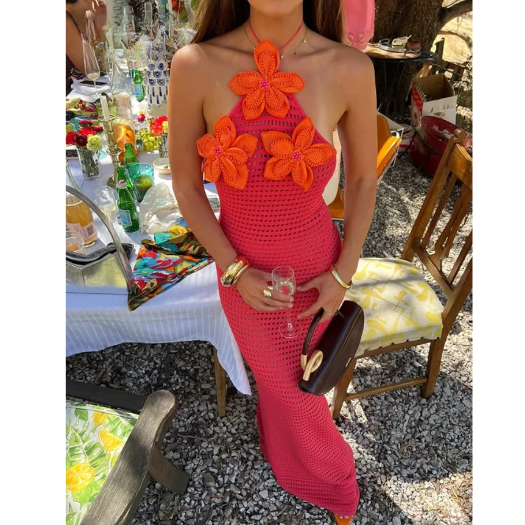 Eugenia - Crochet Maxi Dress by Ares Milano