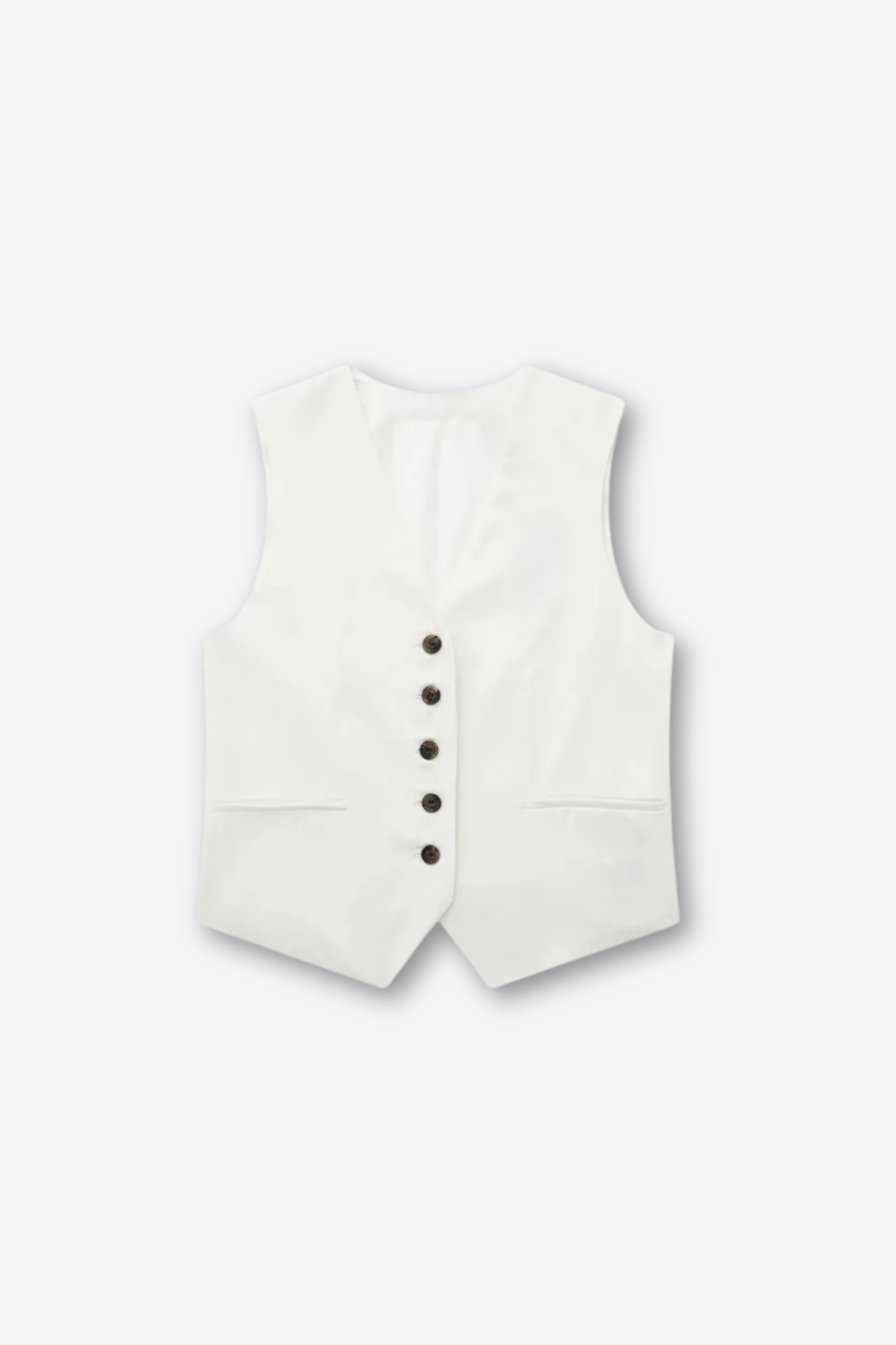 Veronica - 60% Linen Vest by Ares Milano