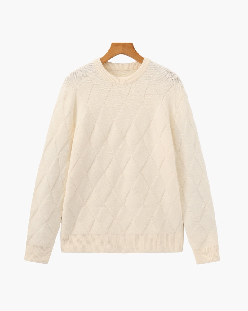 Pacifico - Diamond Knit Crewneck Sweater by Ares Milano