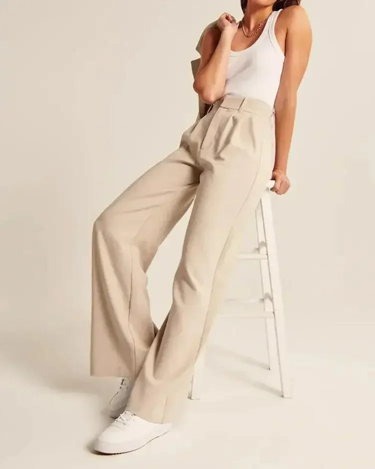 Serafina - Linen Tailored Pants by Ares Milano