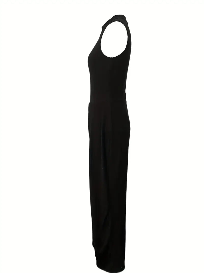 Berenice - High Neck Wide Leg Jumpsuit by Ares Milano