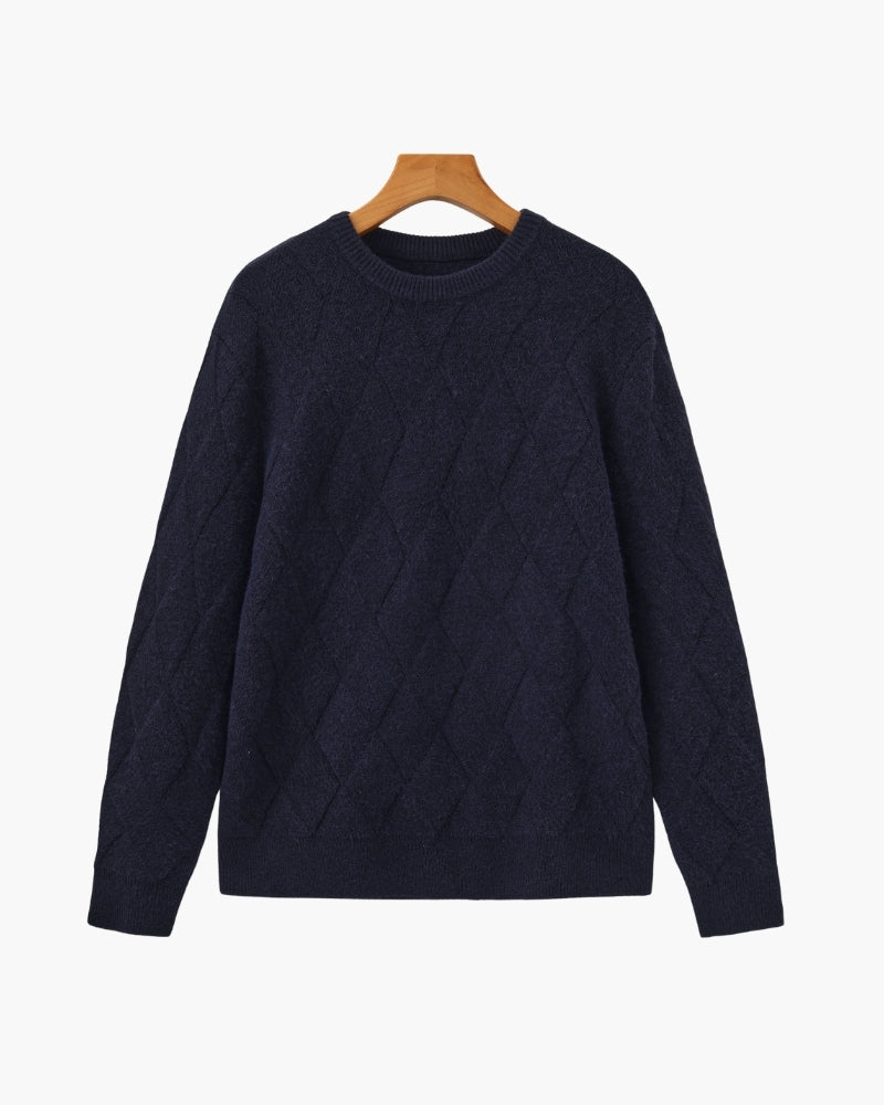 Pacifico - Diamond Knit Crewneck Sweater by Ares Milano