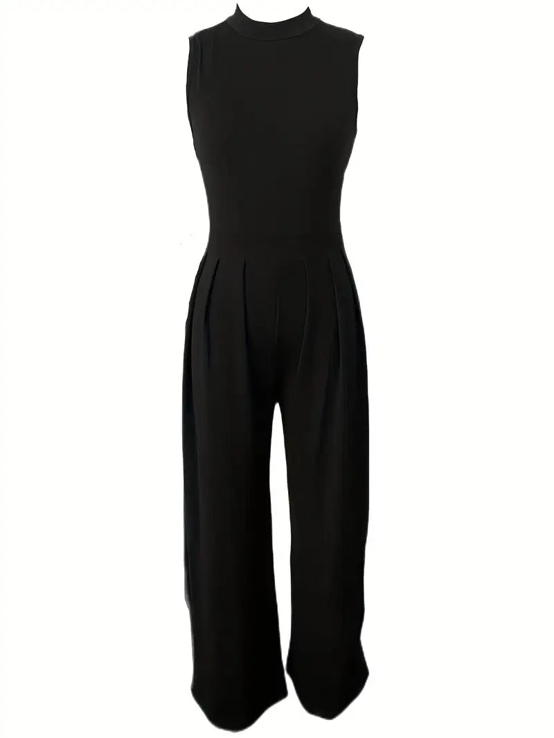 Berenice - High Neck Wide Leg Jumpsuit by Ares Milano