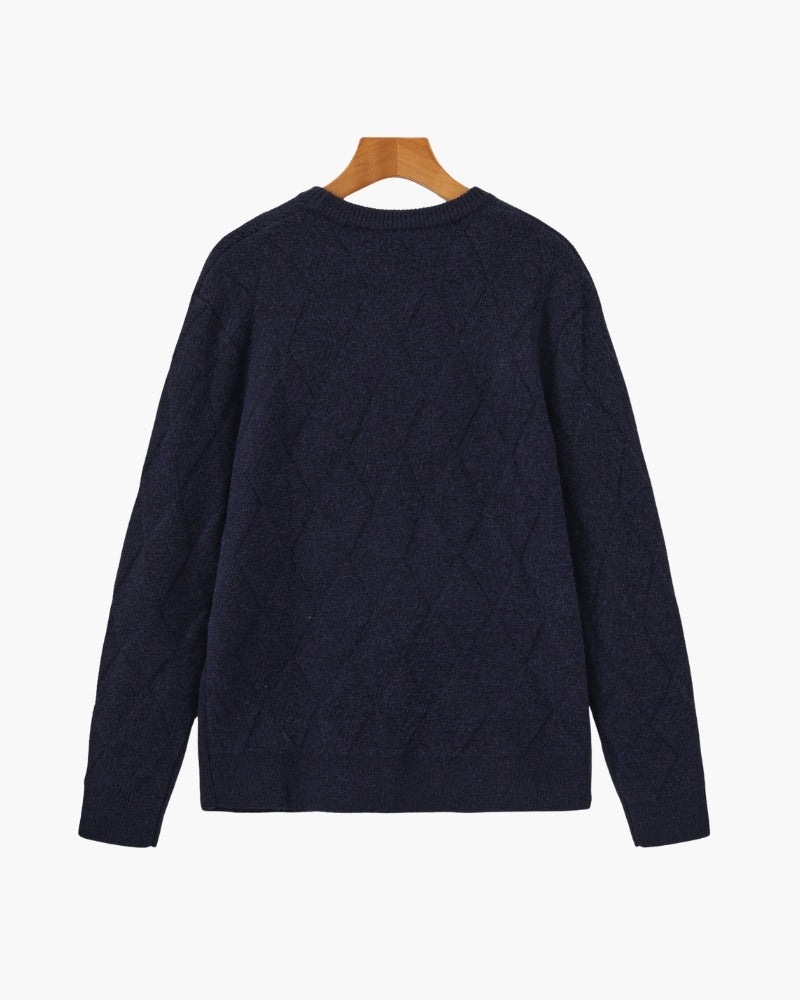Pacifico - Diamond Knit Crewneck Sweater by Ares Milano