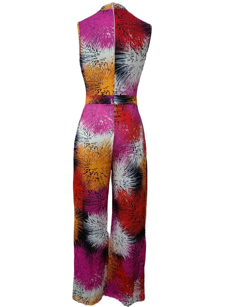 Berenice - High Neck Wide Leg Jumpsuit by Ares Milano