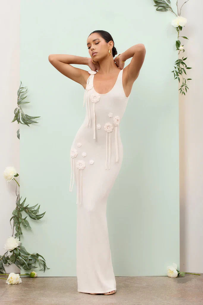 Giuseppa - Fioretta 3D Florals Dress by Ares Milano