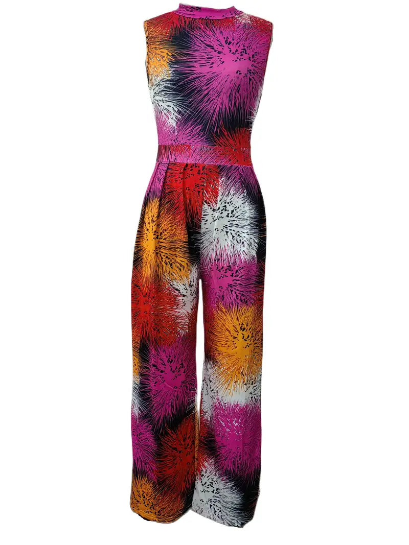 Berenice - High Neck Wide Leg Jumpsuit by Ares Milano