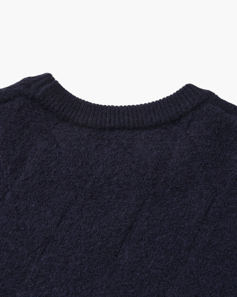Pacifico - Diamond Knit Crewneck Sweater by Ares Milano