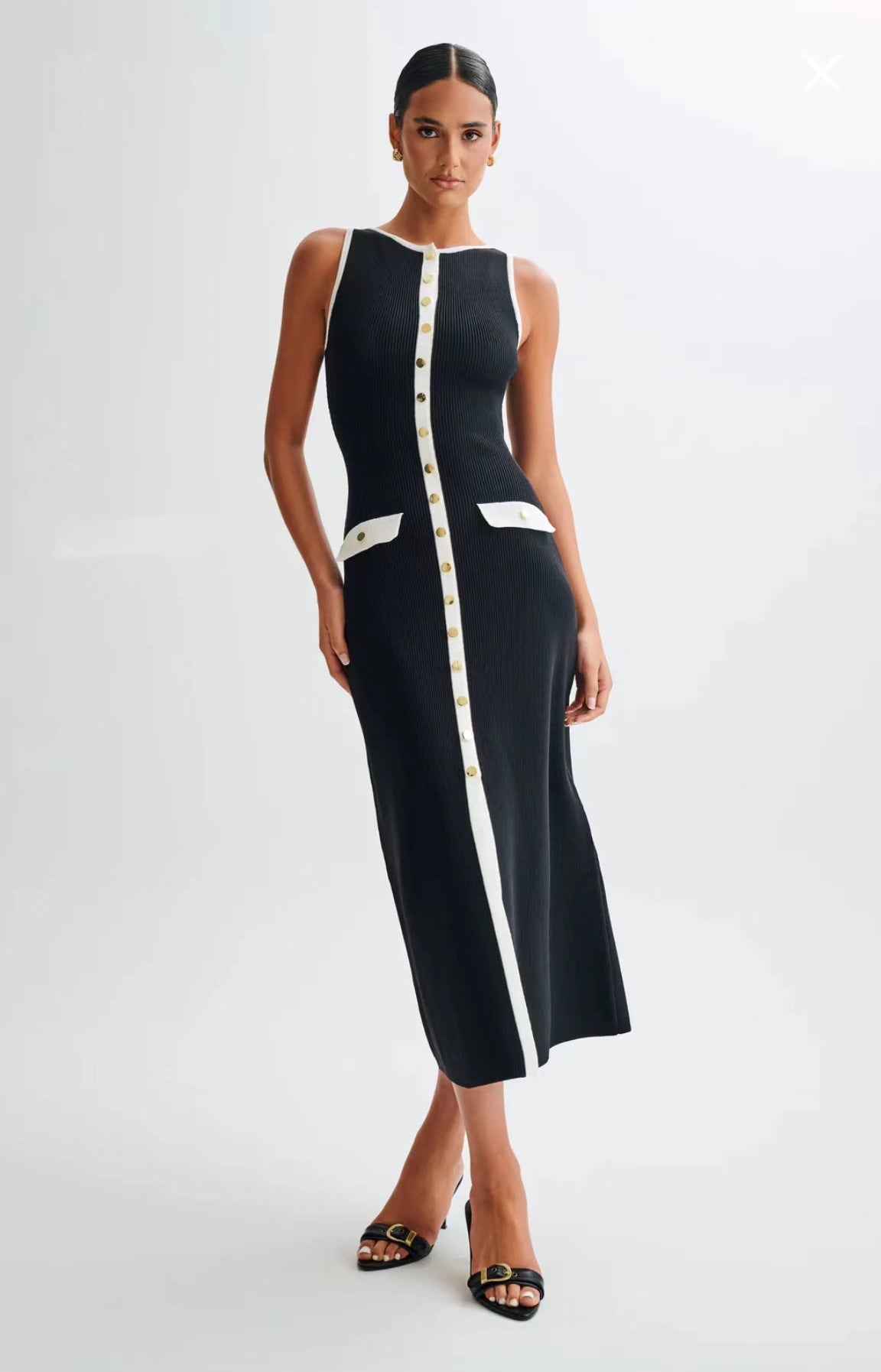 Silvia - Polyester Blend Midi Dress by Ares Milano