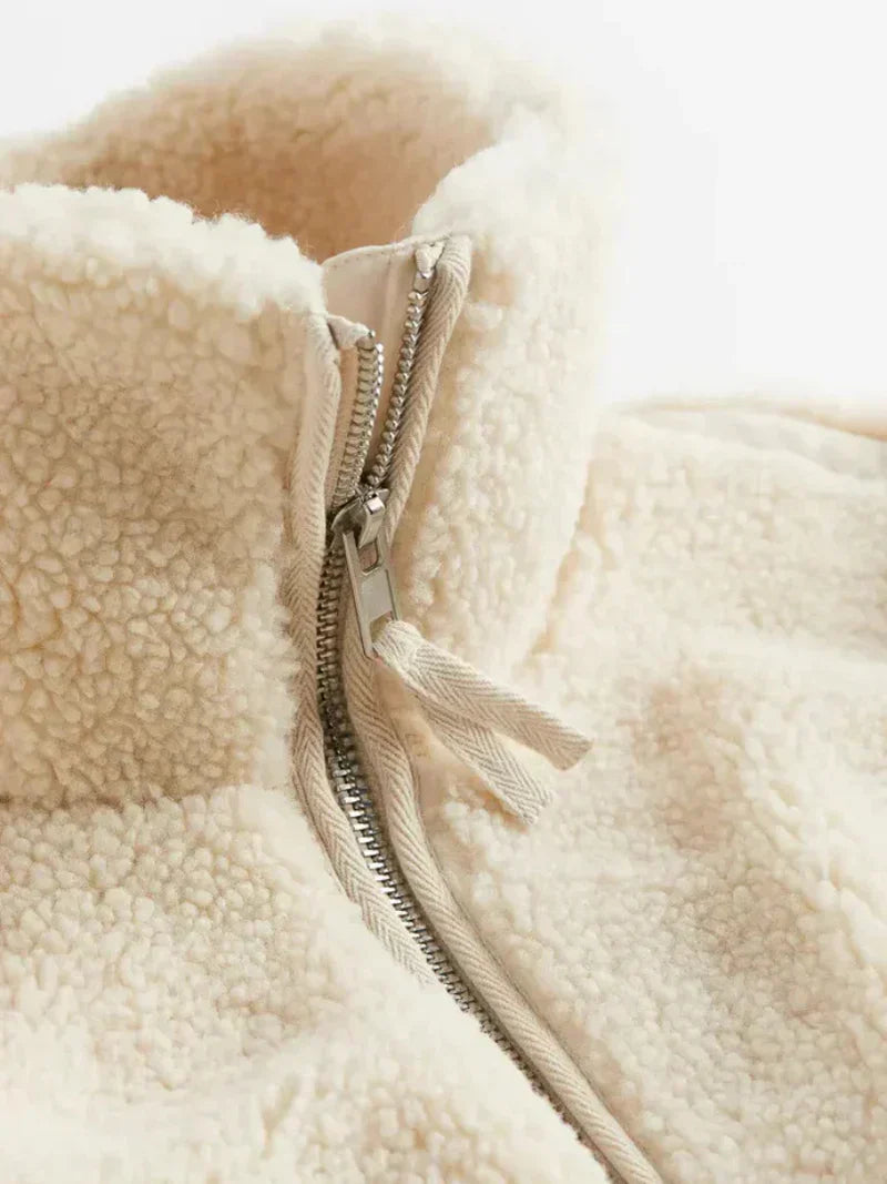 Ambrosia - Cozy Soft Sherpa Lined Coat by Ares Milano