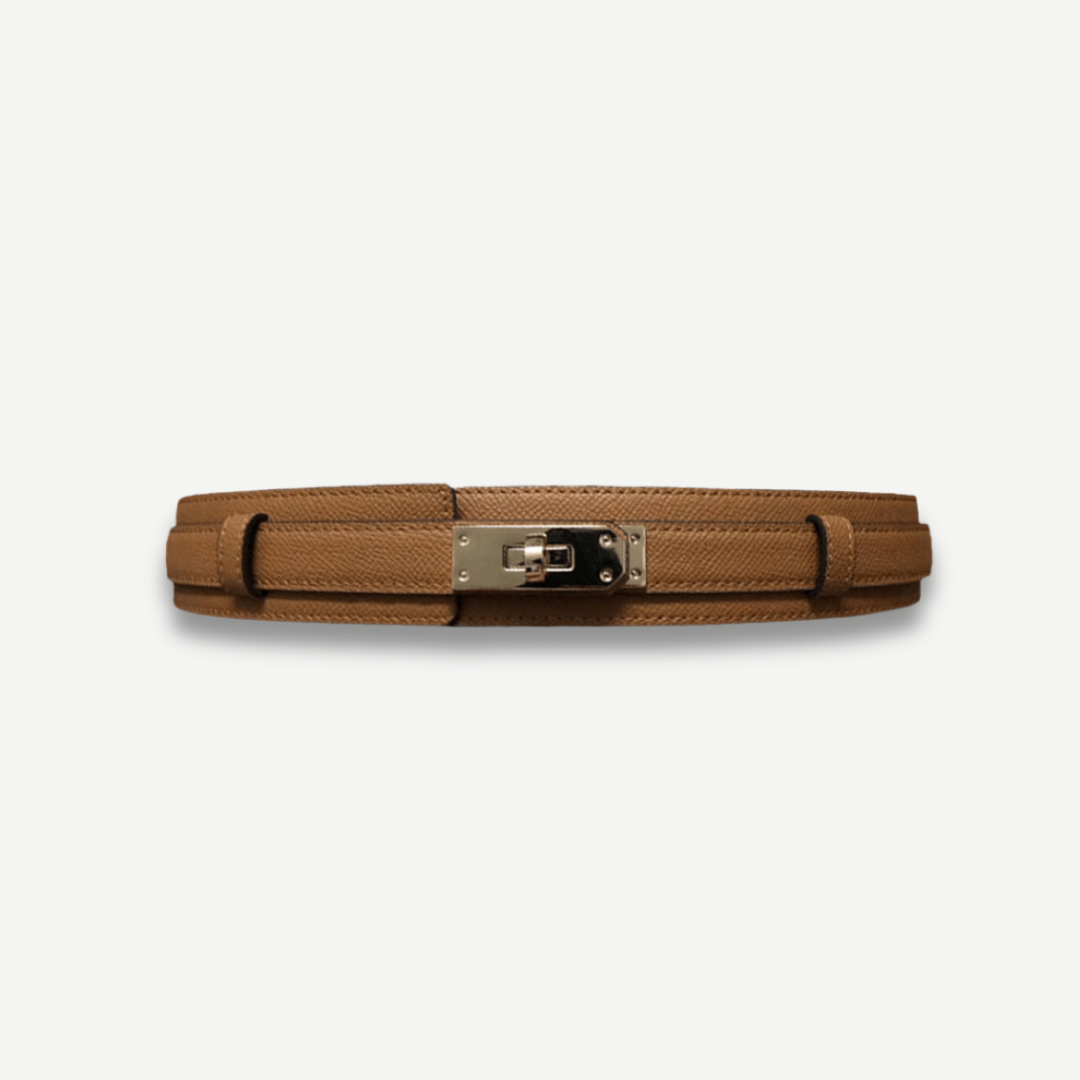 Gaetano - Wide Leather Belt Gold by Ares Milano