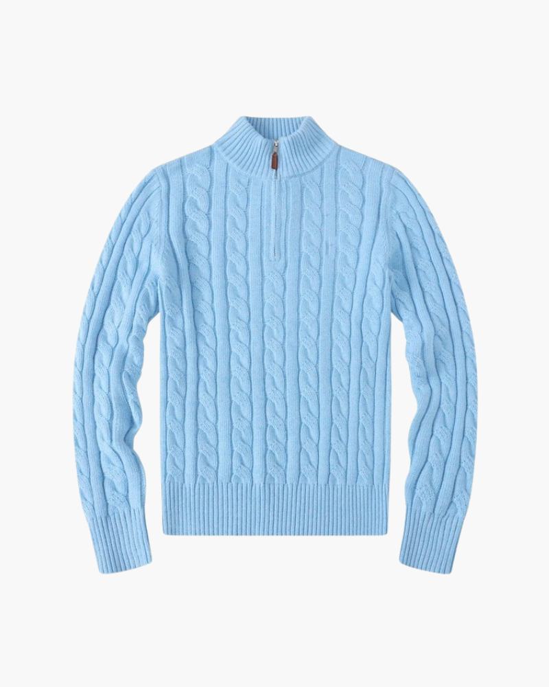 Gaspar - Cotton Half Zip Sweater by Ares Milano