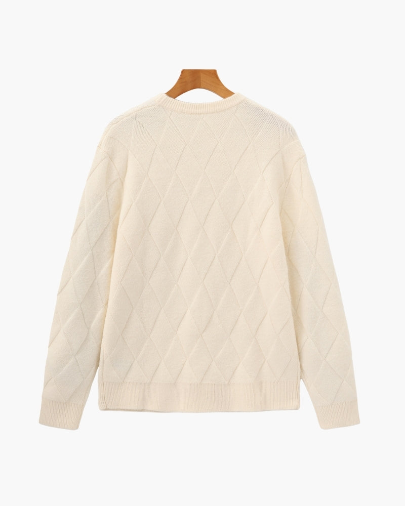 Pacifico - Diamond Knit Crewneck Sweater by Ares Milano