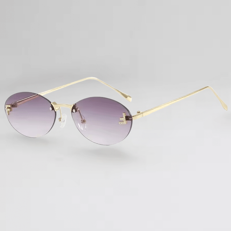 Armida - Rimless Oval Sunglasses UV by Ares Milano
