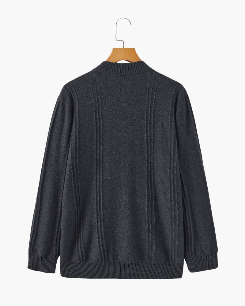 Bartolomeo - Cashmere Ribbed Half Zip by Ares Milano