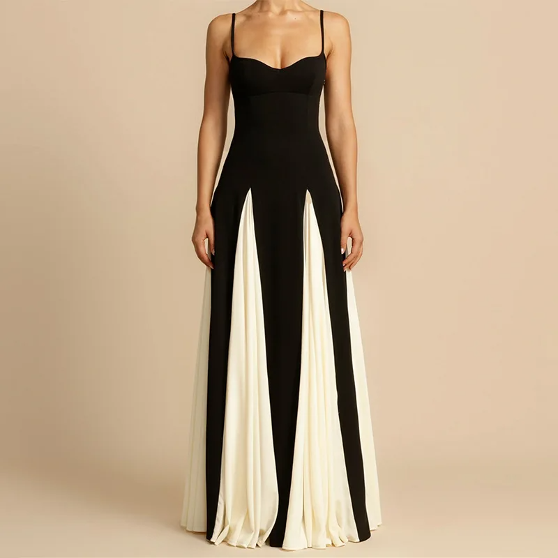 Zita - Two-Tone Maxi Dress by Ares Milano