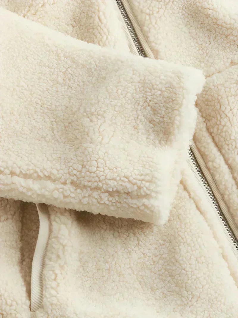 Ambrosia - Cozy Soft Sherpa Lined Coat by Ares Milano