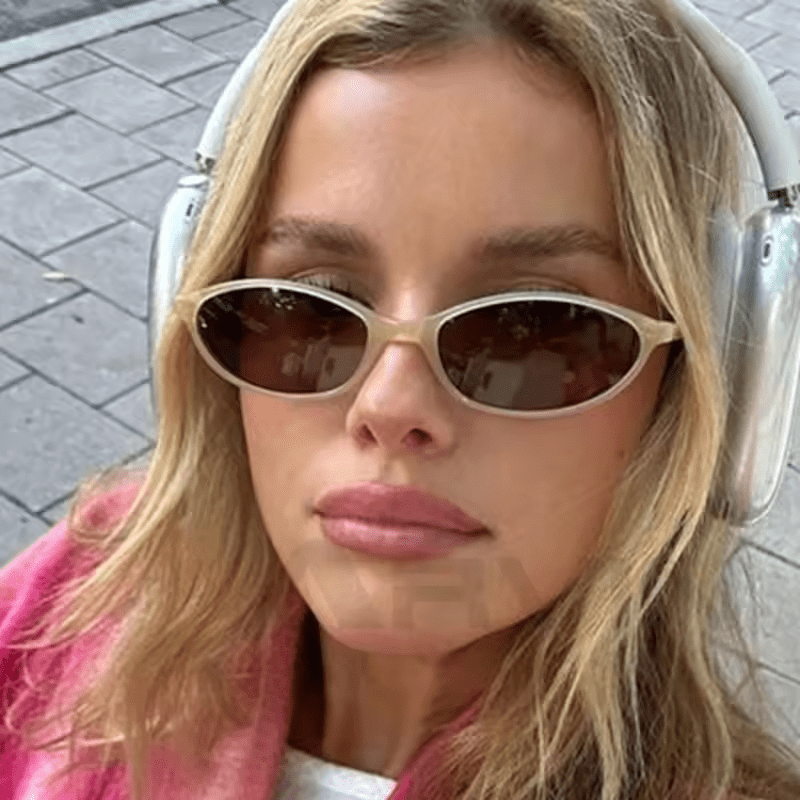 Artemisia - Leopard Print Oval Sunglasses by Ares Milano