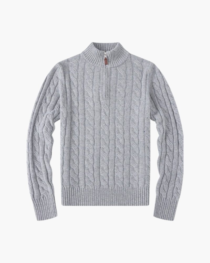 Gaspar - Cotton Half Zip Sweater by Ares Milano
