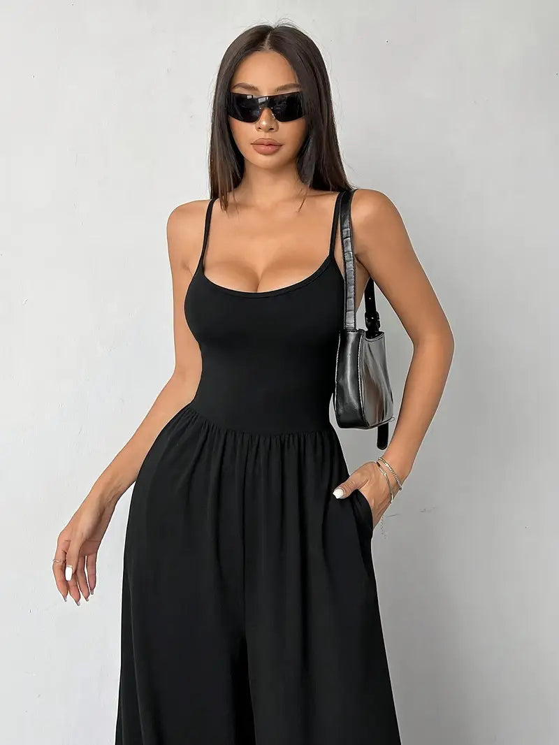 Smeralda - Spaghetti Strap Jumpsuit by Ares Milano