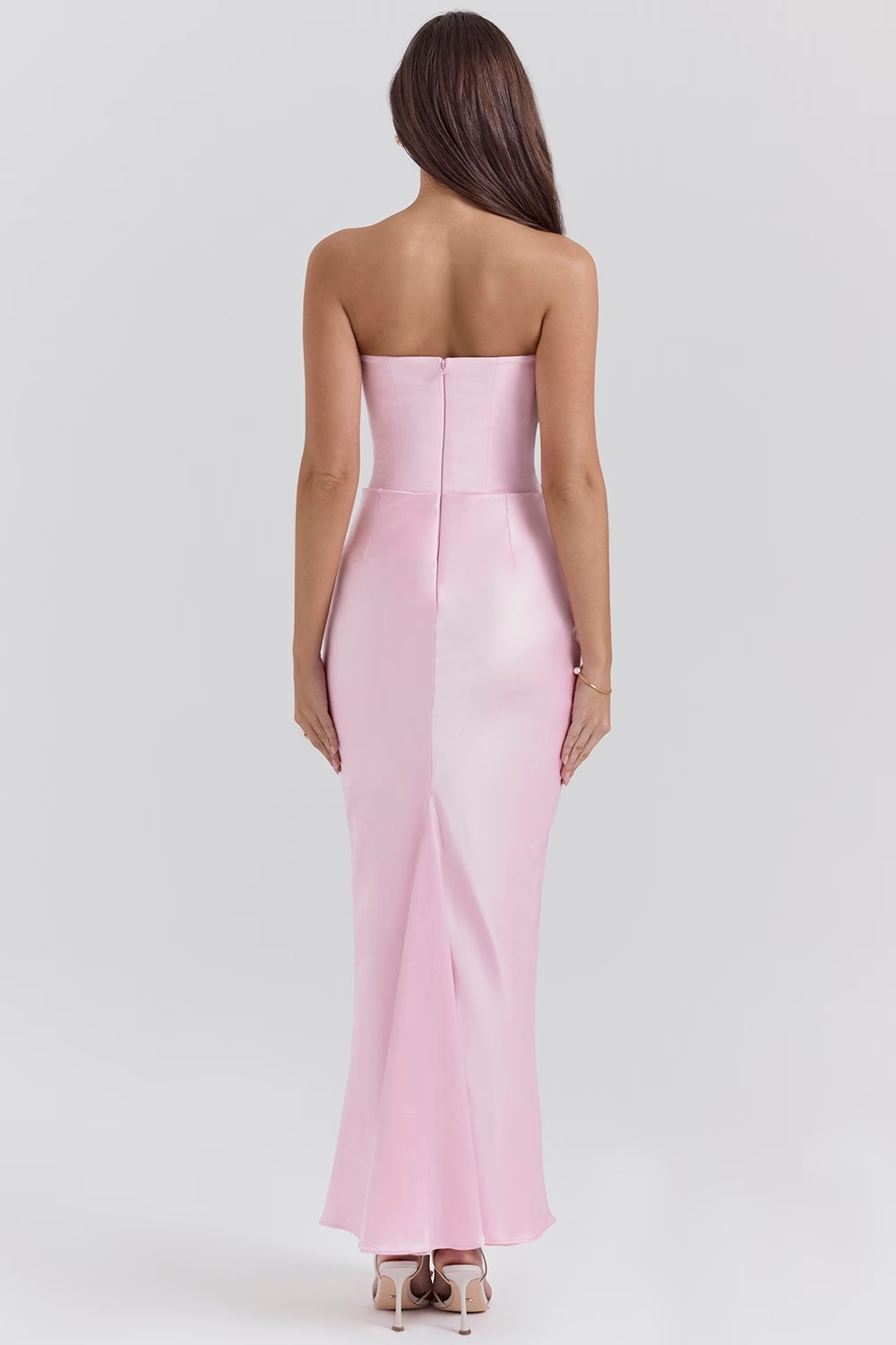 Rossana - Silk Strapless Maxi Dress by Ares Milano