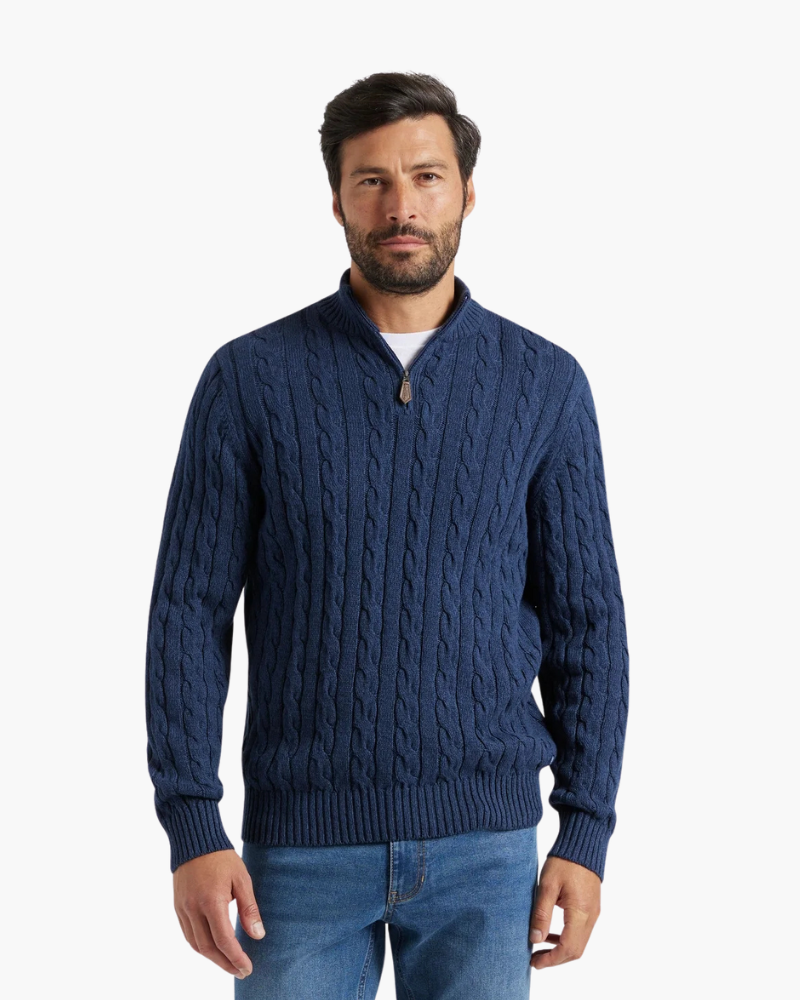 Christophe - Cotton Soft Half Zip by Ares Milano