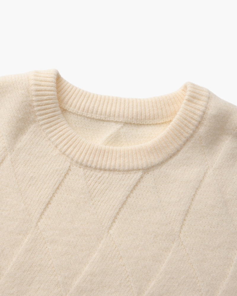 Pacifico - Diamond Knit Crewneck Sweater by Ares Milano