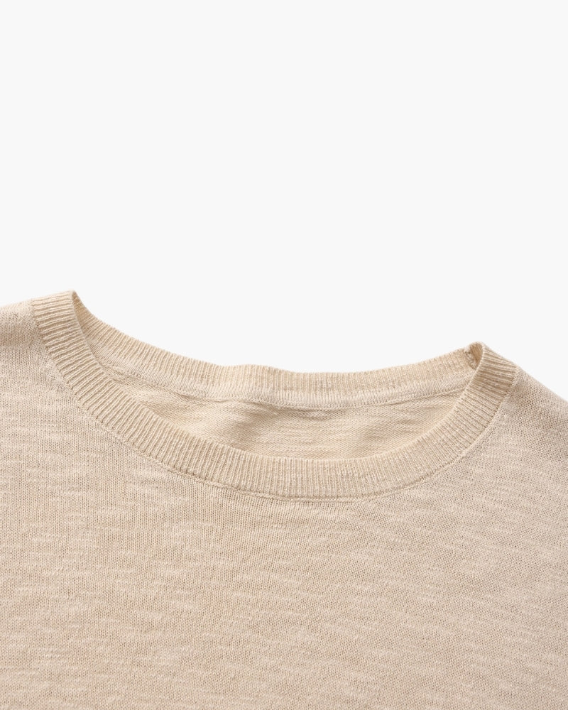 Cristiano - Linen-Cotton 75% Crewneck by Ares Milano