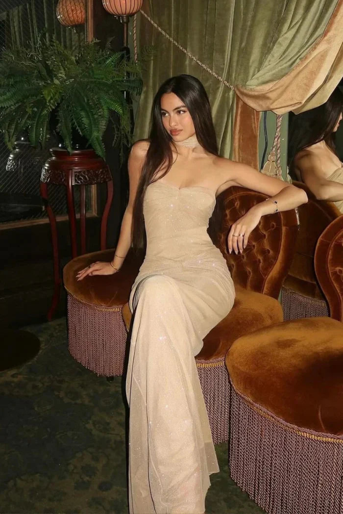 Alma - 95% Polyester Maxi Dress by Ares Milano