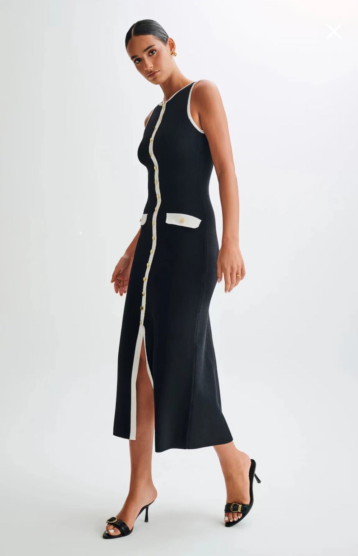 Silvia - Polyester Blend Midi Dress by Ares Milano