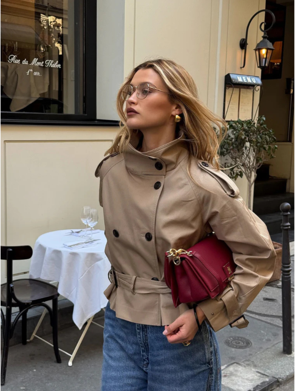 Aquilina - Olive Wool Coat Storm Flaps by Ares Milano