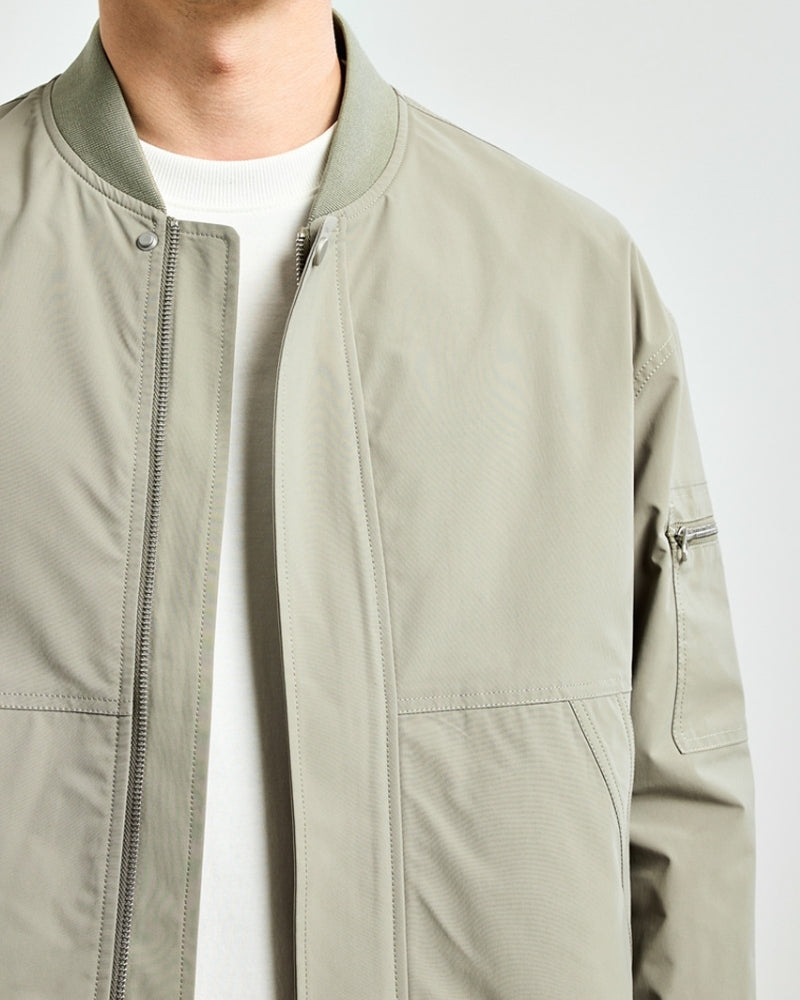 Manfred - Nylon Bomber Jacket Pockets by Ares Milano
