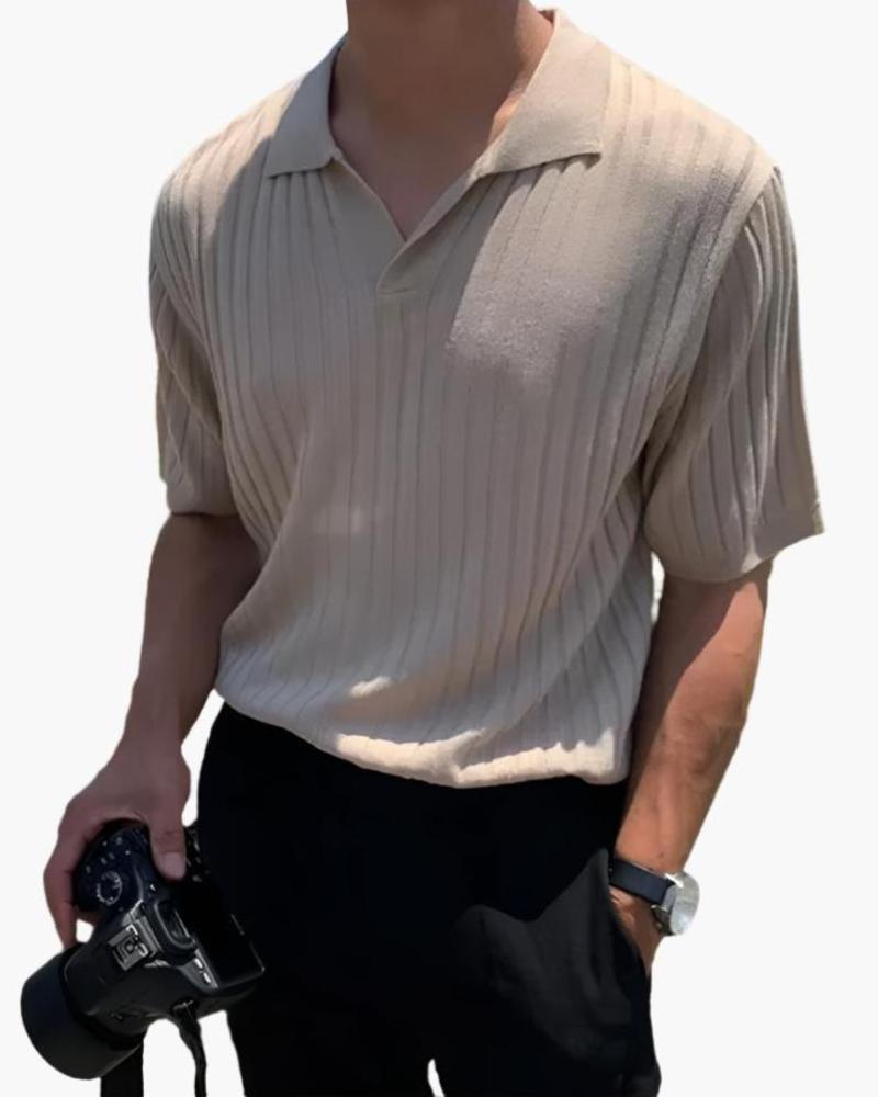 Leander - Ribbed Cotton Polo by Ares Milano