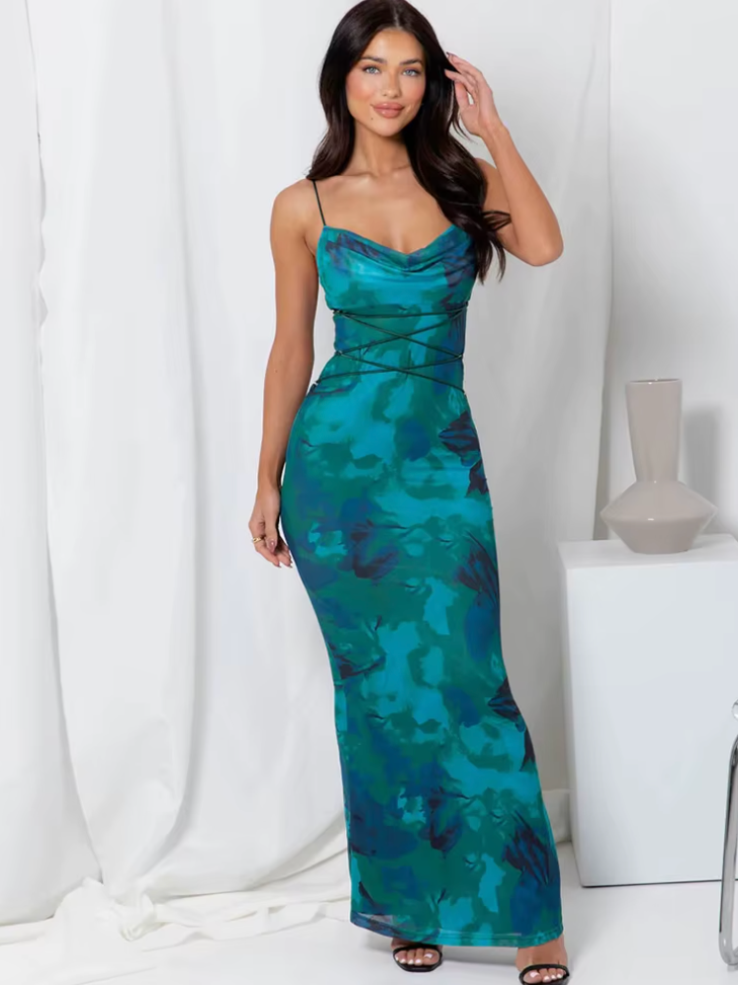 Michela - Silk Maxi Dress by Ares Milano