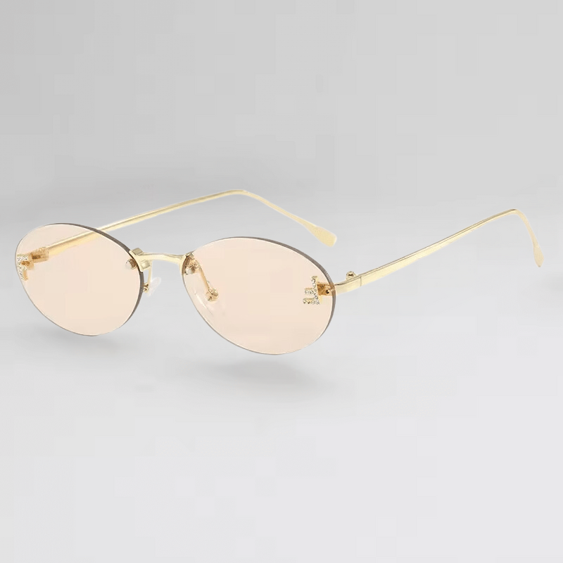Armida - Rimless Oval Sunglasses UV by Ares Milano