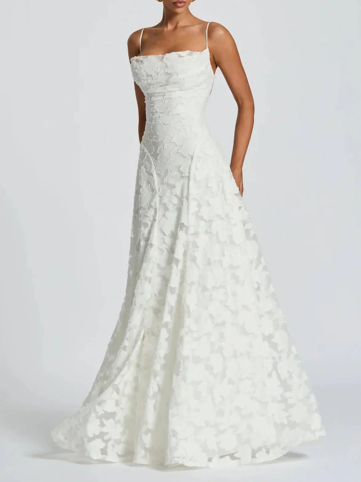 Marilena - Silk Maxi Dress Ruched Bodice by Ares Milano